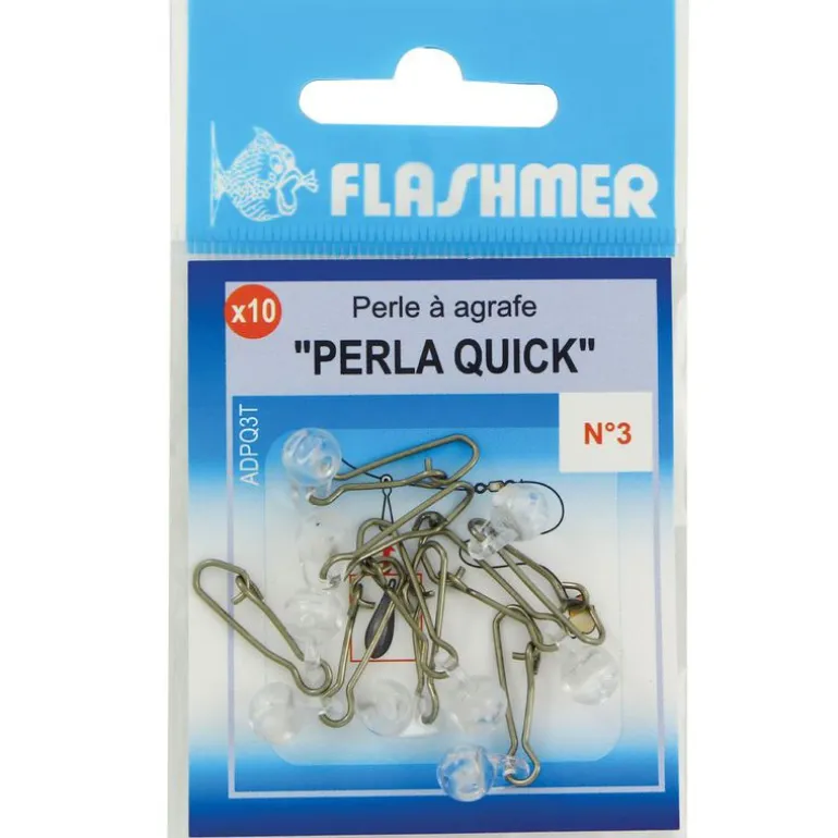 Agrafe flashmer perla quick transparente taille n°3 (pochette de 10)