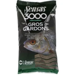 Amorce Sensas 3000 Gros Gardons Fine Mouture Noire 1kg