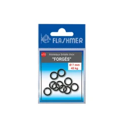 Anneaux brises flashmer inox forge (x10)