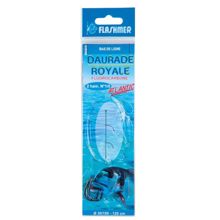 Bas de ligne flashmer daurade royale-atlantic 2 hameçons