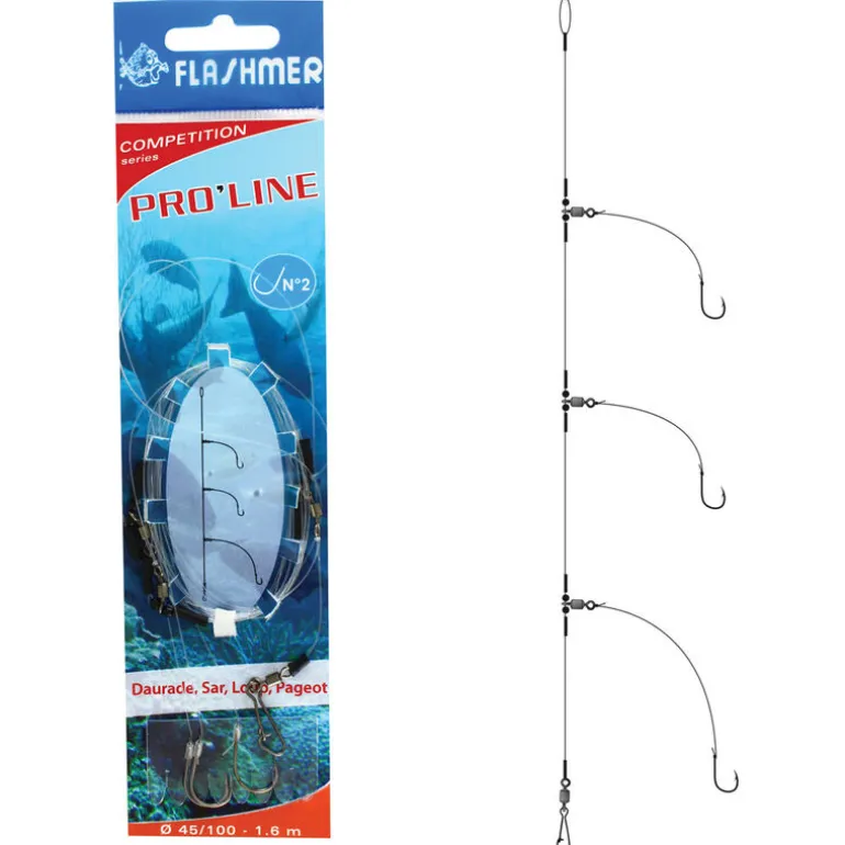 Bas de ligne flashmer pro line 3 hameçons