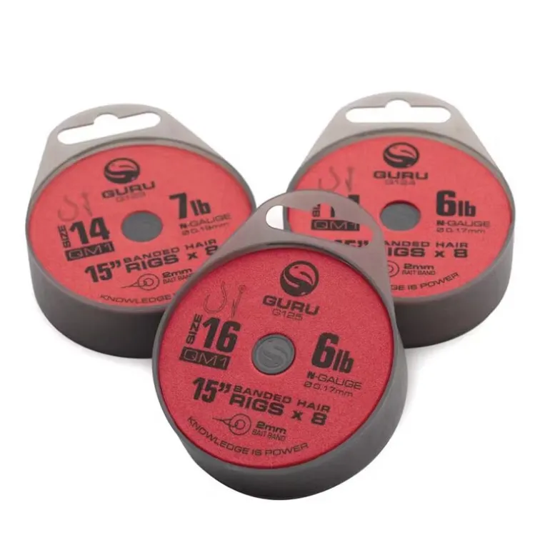 Bas de ligne Guru QM1 Bait Bands 15" (x8)