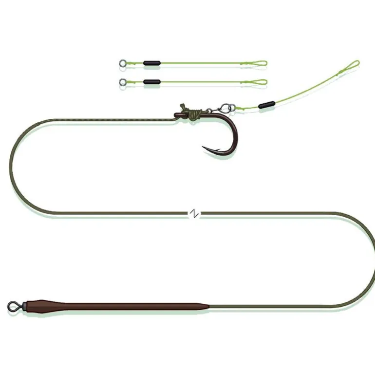 Bas de Ligne Madcat Quick Change Pellet Rig 65cm 0.90mm/1.35mm 75kg n°2/0