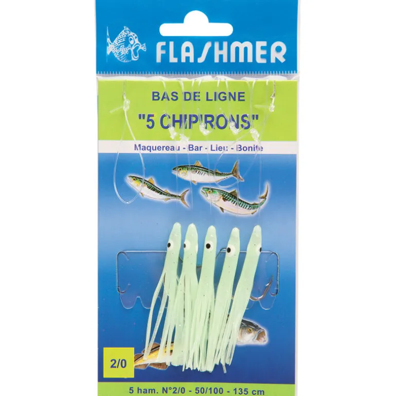 Bas de ligne mer flashmer 5 chipirons