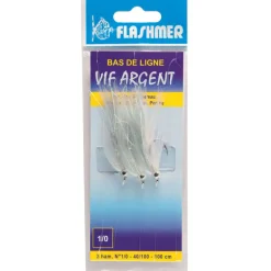 Bas de ligne mer flashmer vif argent 3 hamecons