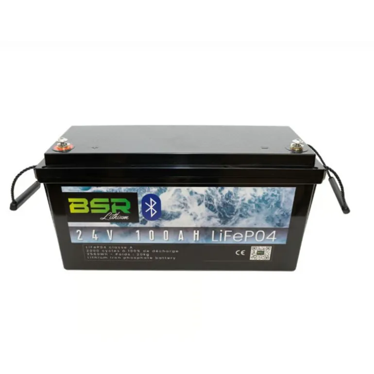 Batterie BSR Monobloc Lithium Life Po4 24V/100 Ah + Chargeur Non Etanche 10A