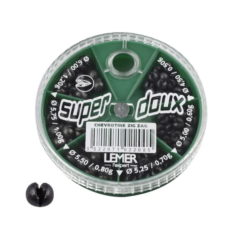 Boite de plombs fendus coup lemer 6 cases chevrotine zig zag