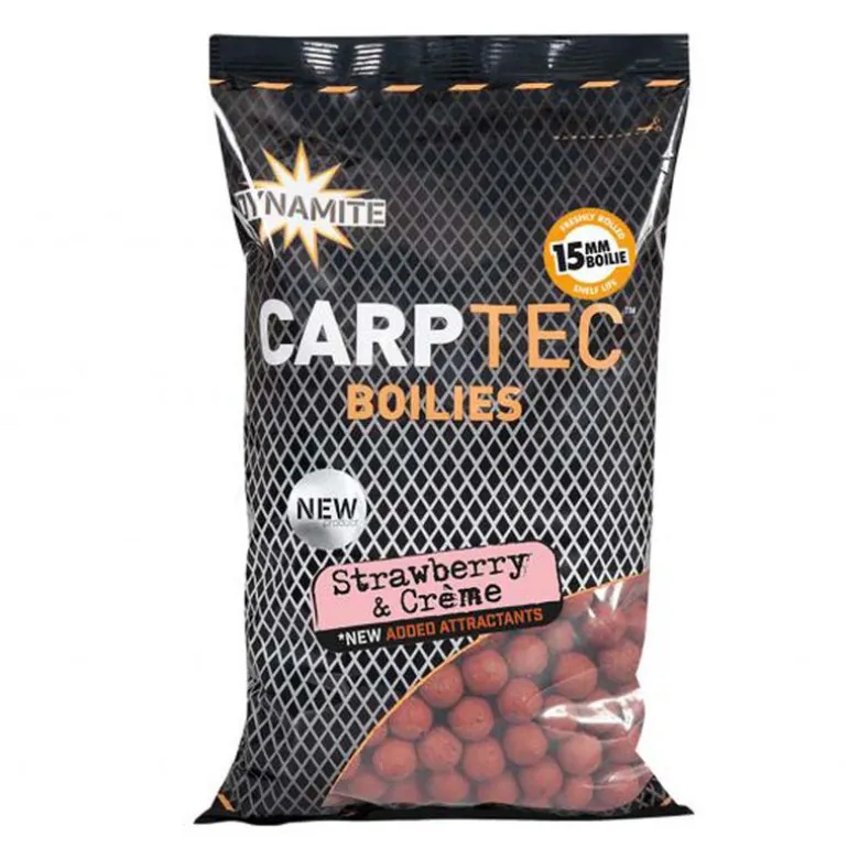 Bouillettes Dynamite Baits Carptec Strawberry Crème 1.8kg