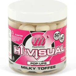 Bouillettes flottantes carpe mainline hi-visual pop ups milky toffee 15mm