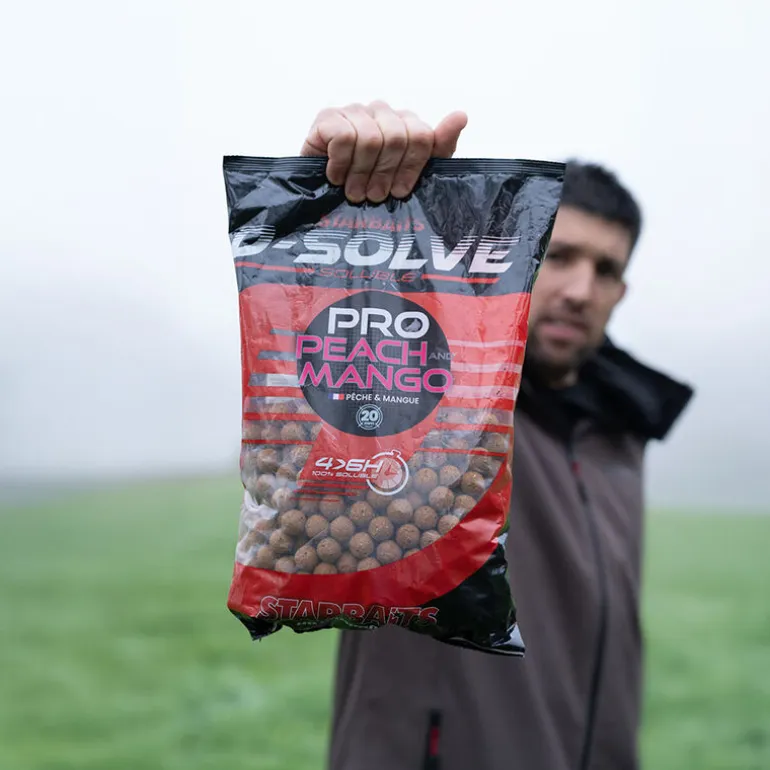 Bouillettes Starbaits Pro Peach and Mango D-solve 20 mm 2.5 kg