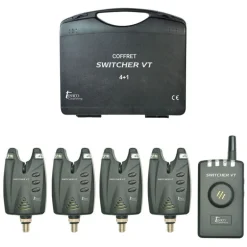 Coffret 4 détecteurs carpe team carpfishing switcher vt + centrale