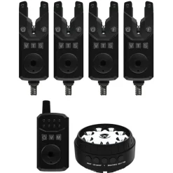 Coffret 4 détecteurs + 1 centrale + lampe bivvy Sonik SKS2