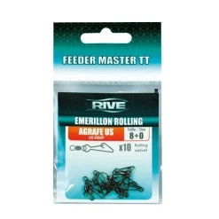 Emerillon Rolling Rive Agrafe US - Taille 8 (x10)