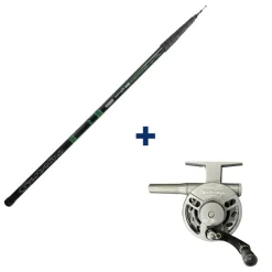Ensemble Garbolino Canne Téléréglable 4m80 + Moulinet Capoté