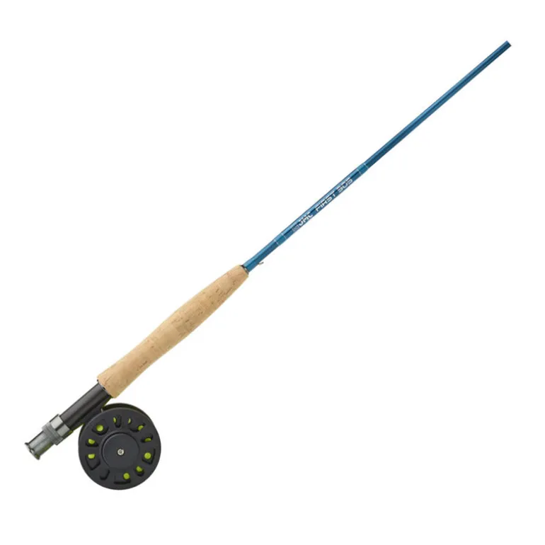 Ensemble Mouche JMC First 9' Soie #4/5 4 brins, Moulinet + Soie + Bas de ligne
