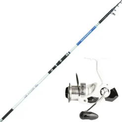 Ensemble Surfcasting canne télescopique 4m20 + moulinet 5000