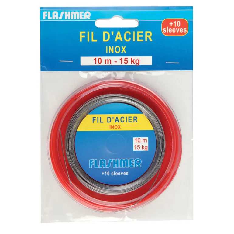 Fil d'acier tressé flashmer inox 10m