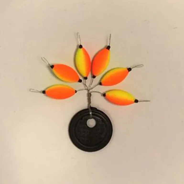 Guide Fil Truite Autobloquant Rigoval Fiquet Jaune/Orange (x6)