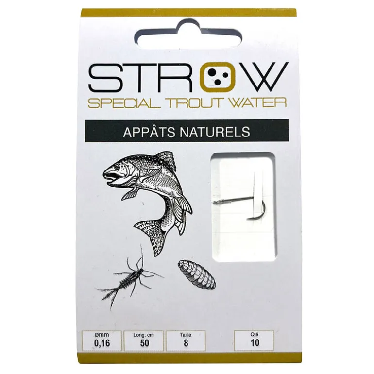 Hameçons montés STROW Appâts naturels