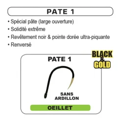 Hameçon spécial pâte Funfishing à oelliet sans ardillon pochette de 10