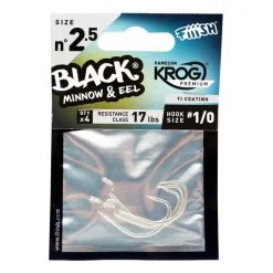 Hameçons texan fiiish krog premium vmc black minnow 105 (X4)