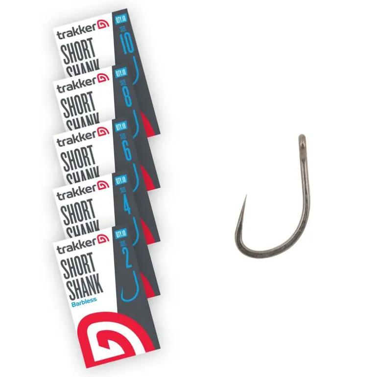 Hameçons Trakker Short Shank Hooks Barbless x5