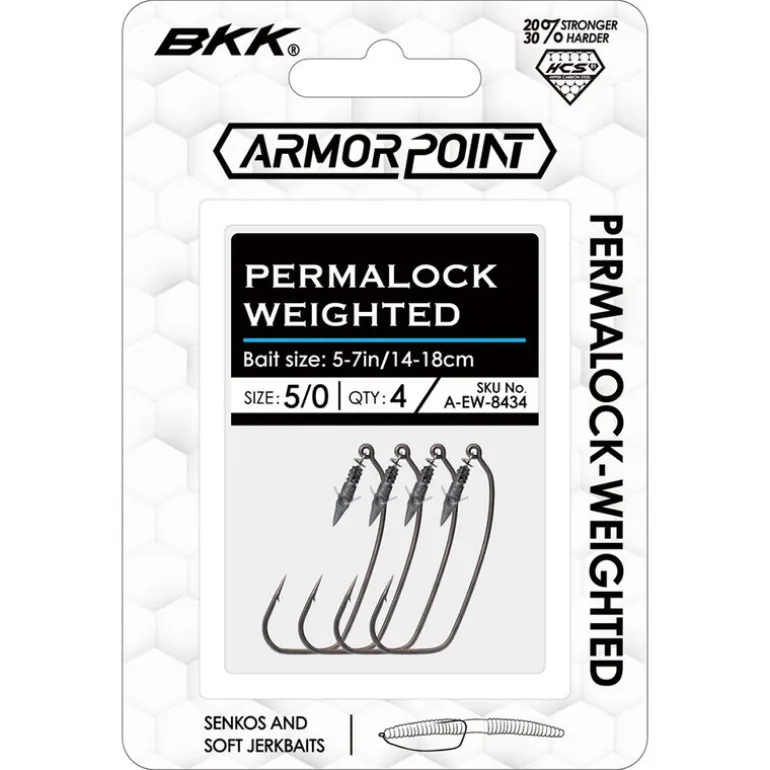 Hameçon Texan BKK Permalock Weighted (x4)