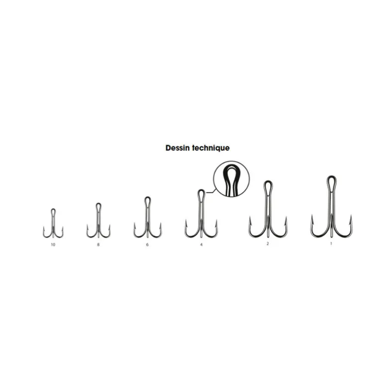 Hameçon triple carnassier vmc 9607 détachable (x10)
