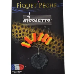 Indicateur de touche truite fiquet ripstop bicolore jaune/orange (x6)
