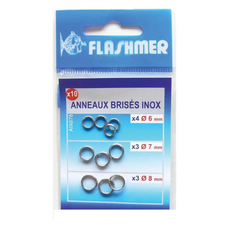 Kit Anneaux Brisés FLASHMER Inox N°6-7-8 X10