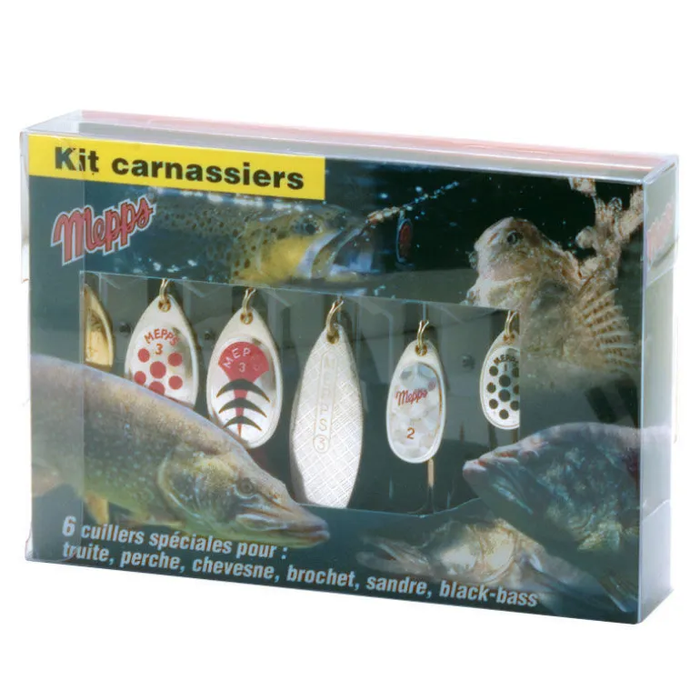 Kit 6 Cuillères Tournantes Mepps Carnassiers