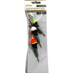 KIT 3 FLOTTEURS TRUITE TOULOUSAINS 4G FENDU ABC