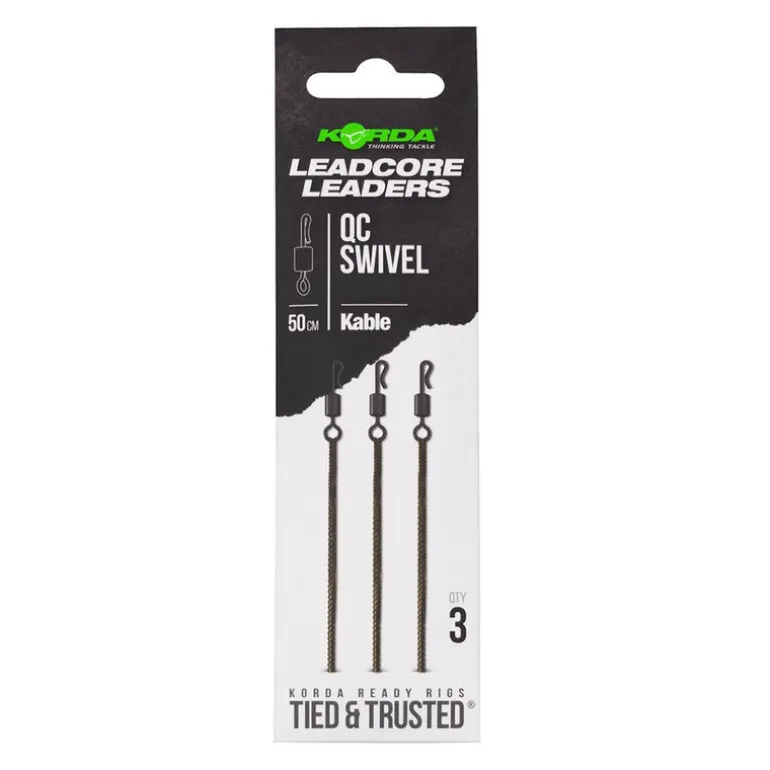 Leadcore Korda Kable Leadcore Leader QC Swivel 50cm