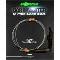 Leader korda dark matter leader 50cm qc hybrid clip