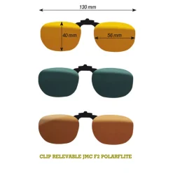 Lunettes polarisantes jmc clip relevable f2 / polarflite