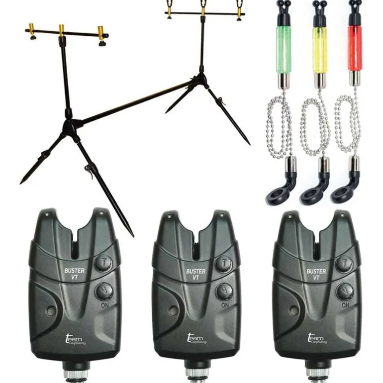 Pack carpe team carpfishing rod pod et détection buster 3 cannes
