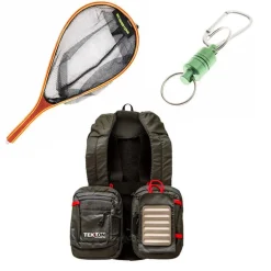 Pack Chest Pack Grauvell Teklon Parkour + Épuisette Raquette Bambou Silverstone + Clip Magnétique