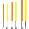 PACK DE 6 ANTENNES INSERT COURT PLASTIQUE CREUSE 3/4/5MM GARBOLINO