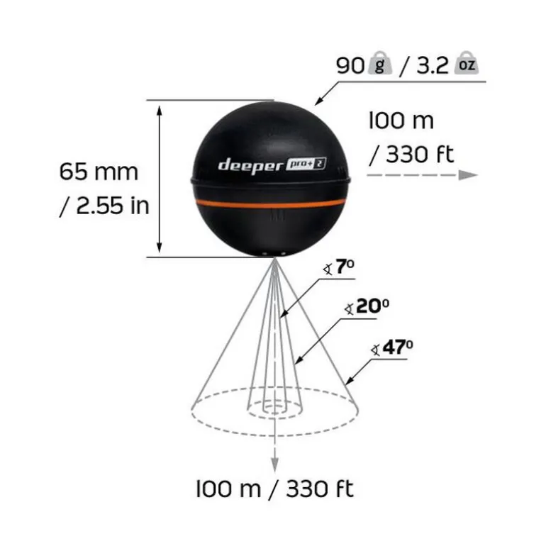 Pack Deeper Pro +2 + Amplificateur Wifi Pour Bateau Amorceur