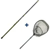 Pack Garbolino Canne Téléscopique 3m + Epuisette Pliante