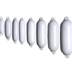Pare-battage Eco Fender 3 - 2 yeux - ø15x60cm - blanc
