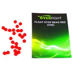 Perles Overfight Float Stop Bead Red x25
