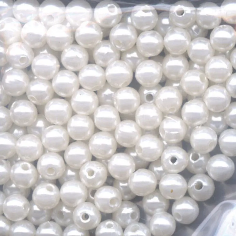 Perles ronde blanche flashmer