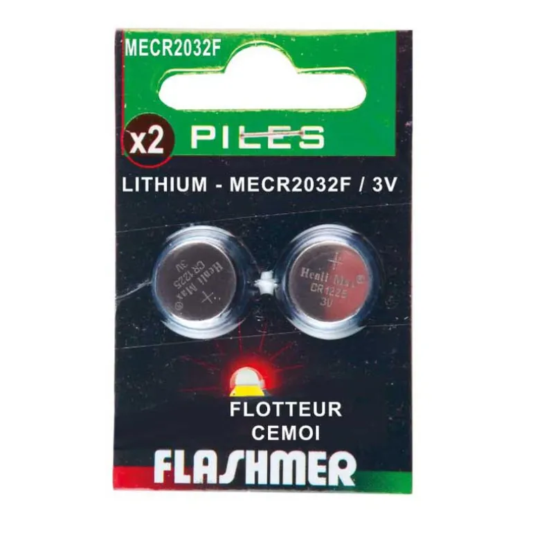 Pile au Lithium Flashmer CR2032 - 3 Volts (x2)
