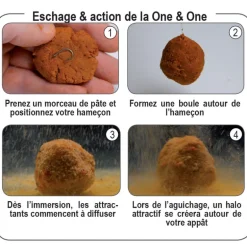 Pâte d'eschage coup fun fishing one and one krill 500g