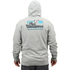 Sweatshirt Grundens Displacement Hoodie Commercial Boat Ahtletic Heather