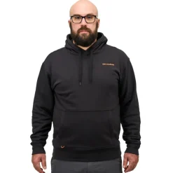 Sweatshirt Grundens Displacement Hoodie Logo Black Anchor Black