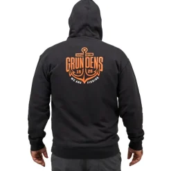 Sweatshirt Grundens Displacement Hoodie Logo Black Anchor Black
