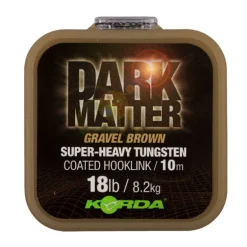 Tresse à bas de ligne korda dark matter tungsten coated braid gravel brown 10m