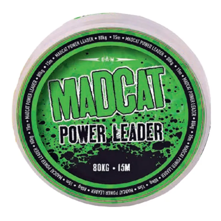 Tresse à bas de ligne silure madcat power leader 15m